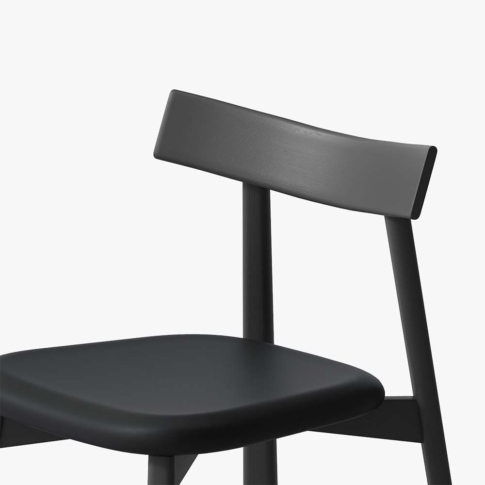Black Black PU Leather Dining Chairs