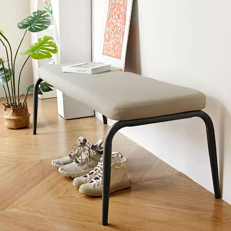 Carbon Steel Gray PU Leather Dining Chairs