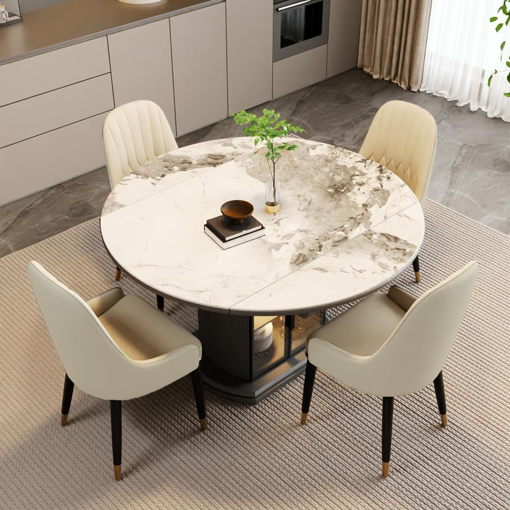 for 8 Beige PU Leather Dining Chairs