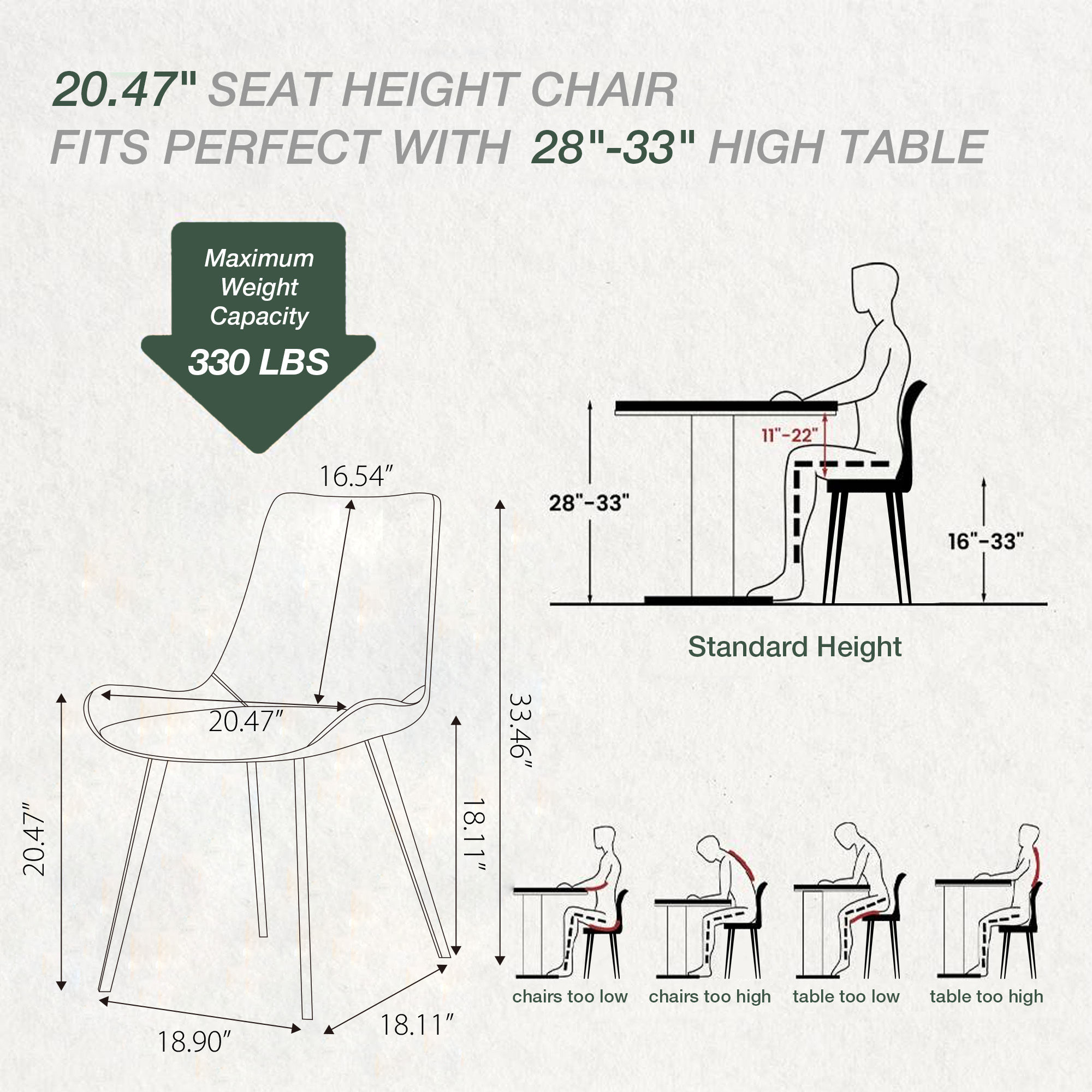PU Leather Brown PU Leather Dining Chairs
