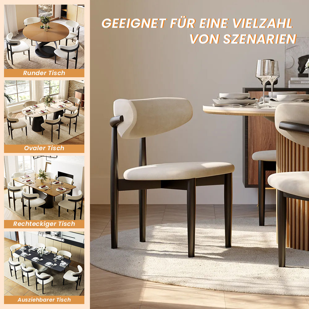 Baumwolle & Leinen Beige bis Schwarz Baumwollleinen Esszimmertische