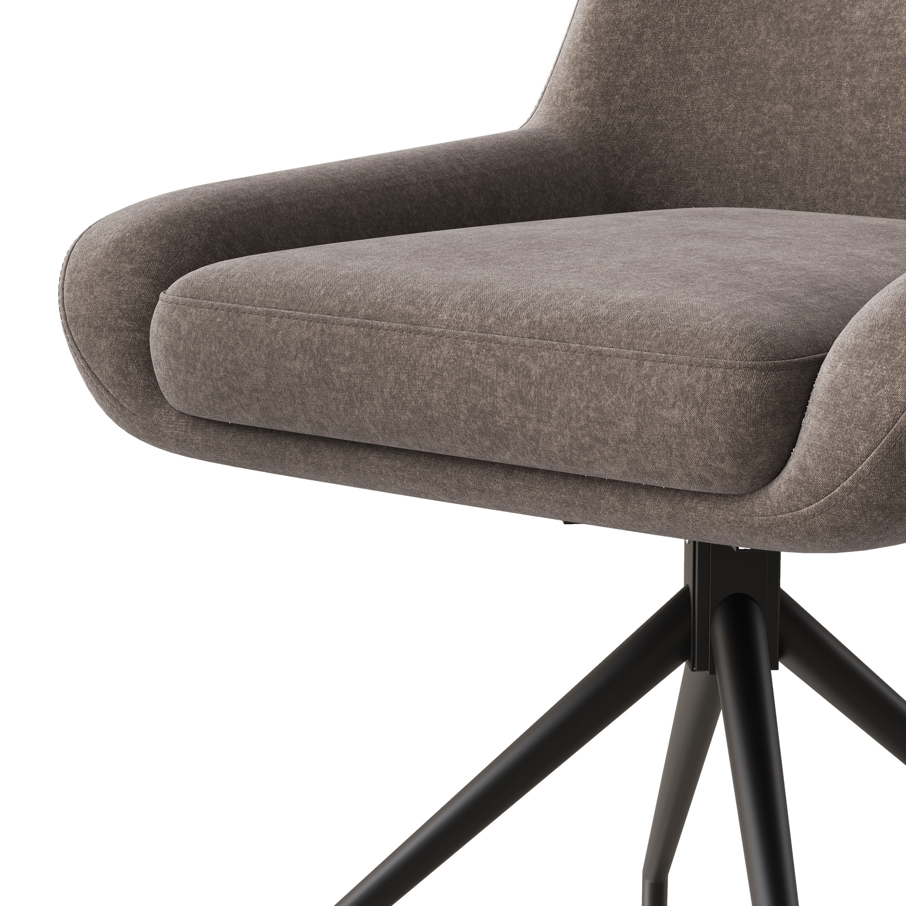 Black Black & Brown Velvet Dining Chairs