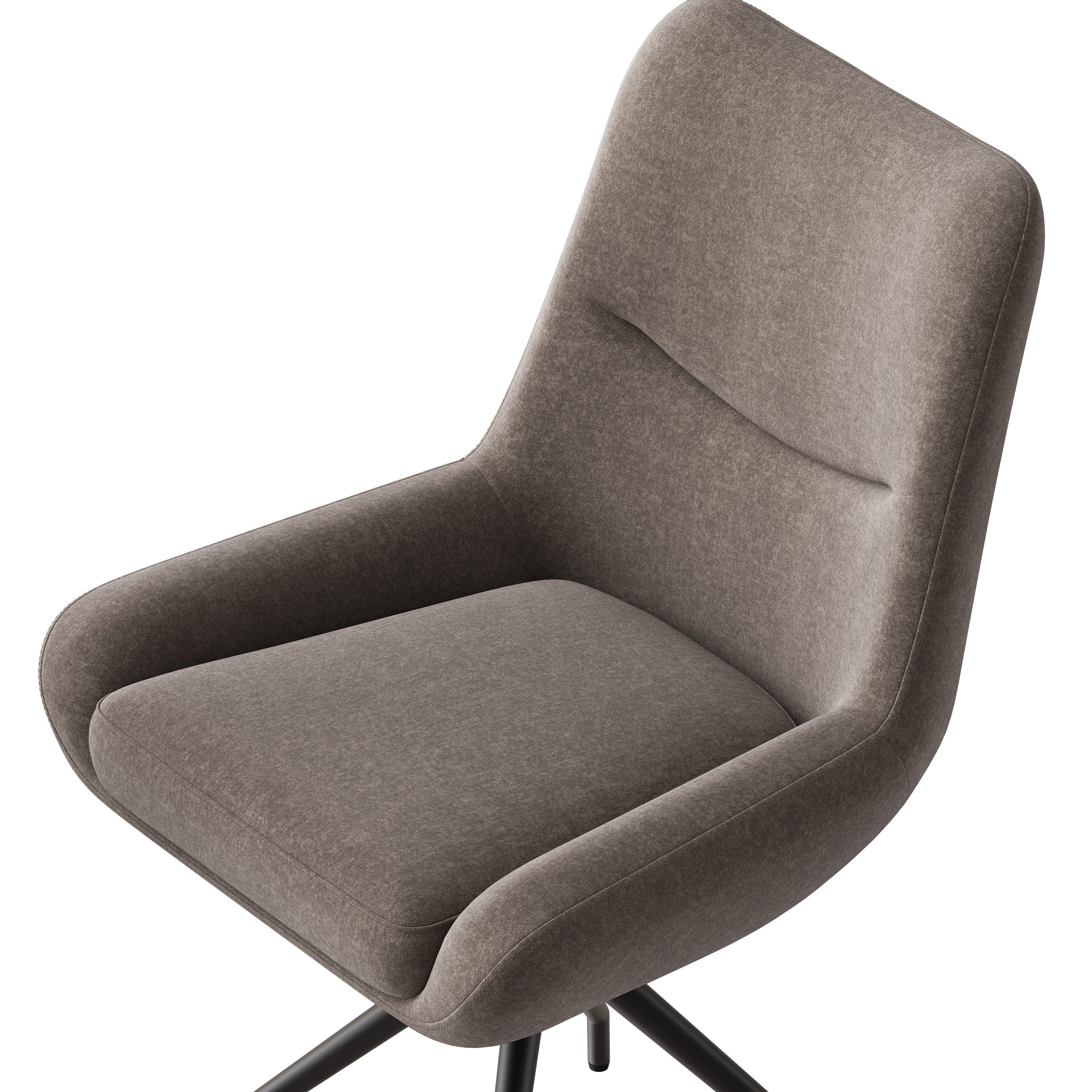 Velvet Black & Brown Velvet Dining Chairs