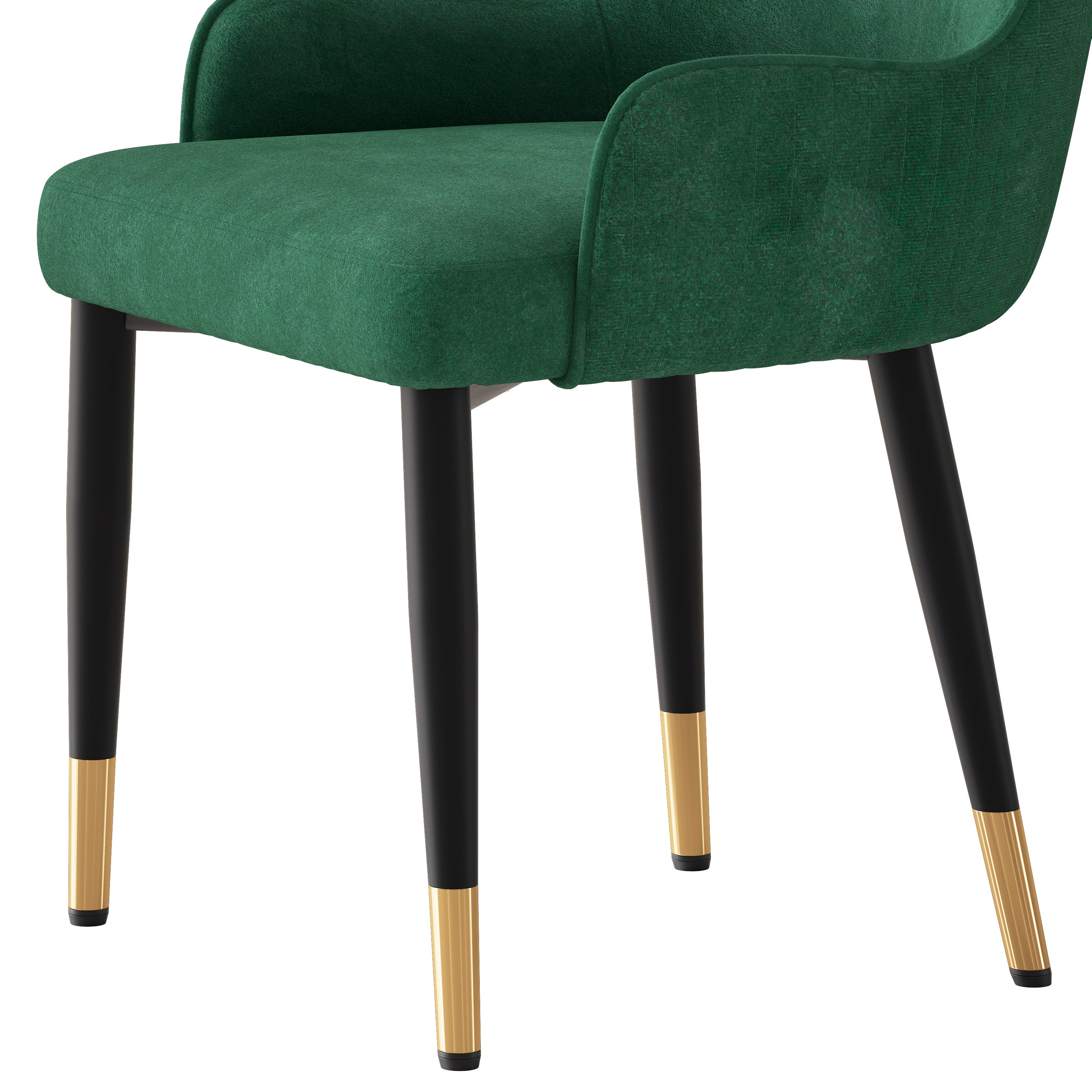 Easy Assembly Green PU Leather Dining Chairs