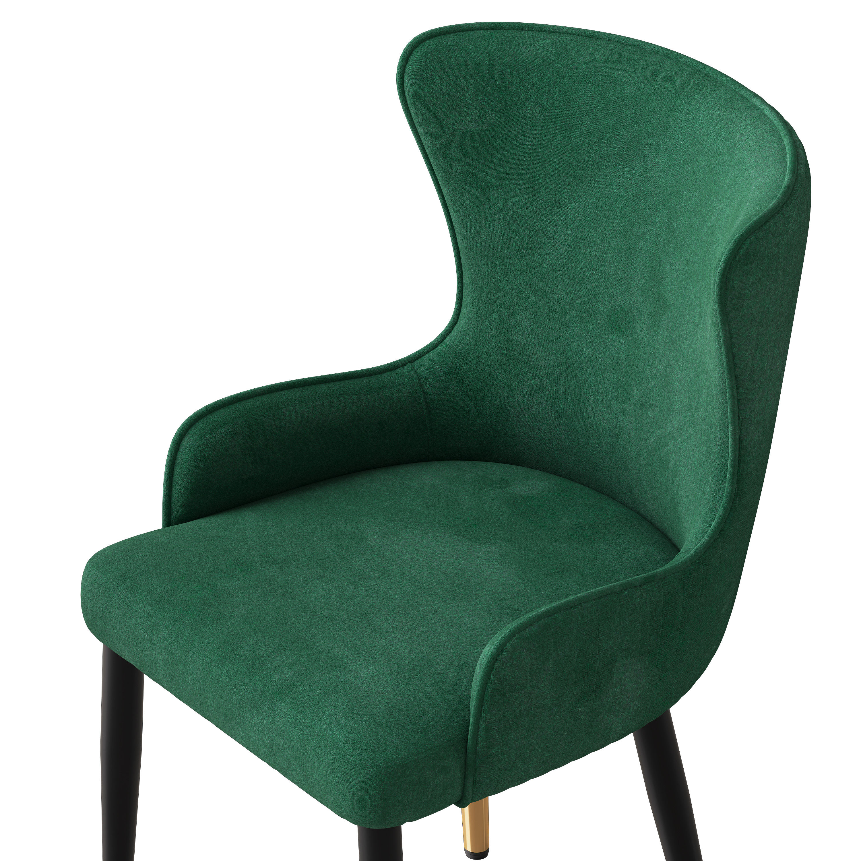 Easy Assembly Green PU Leather Dining Chairs