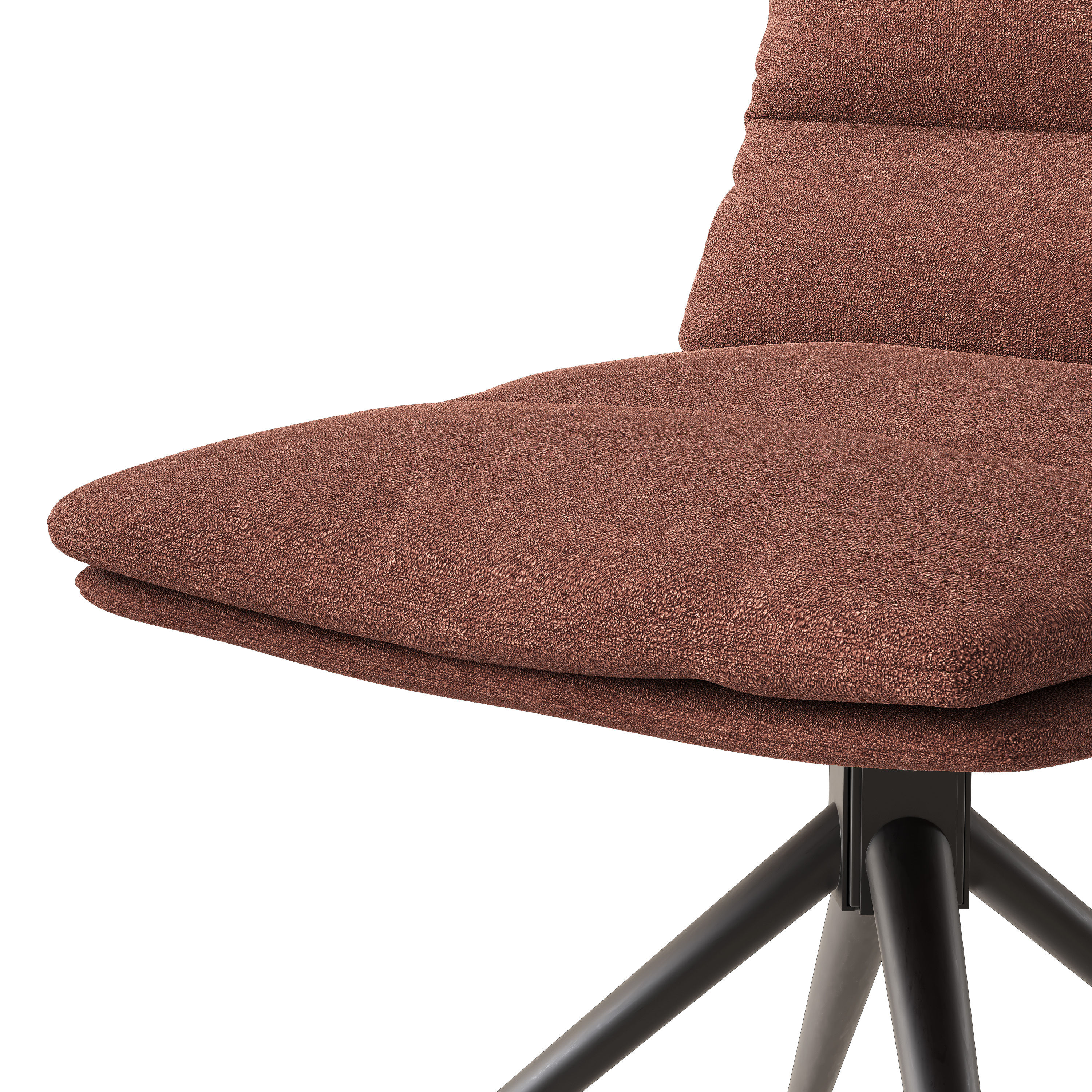 Brown Black & Brown Cotton & Linen Dining Chairs