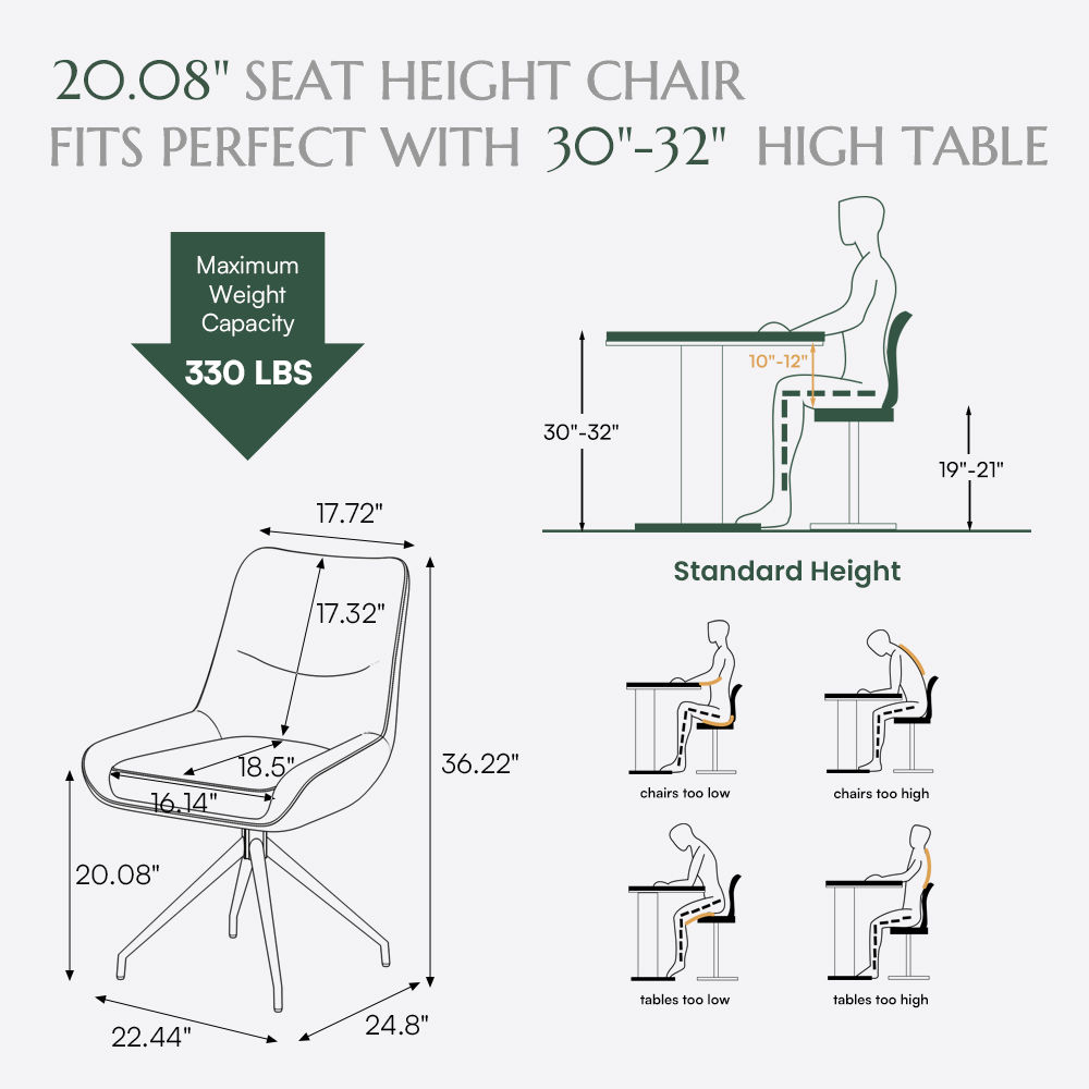 Easy Assembly Black & Brown Velvet Dining Chairs