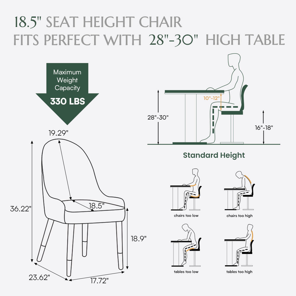 Modern Orange & Brown PU Leather Dining Chairs