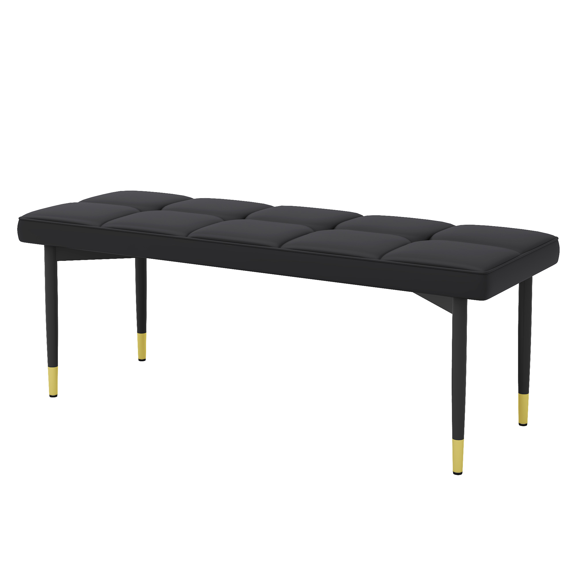 Easy Assembly Black PU Leather Dining Chairs