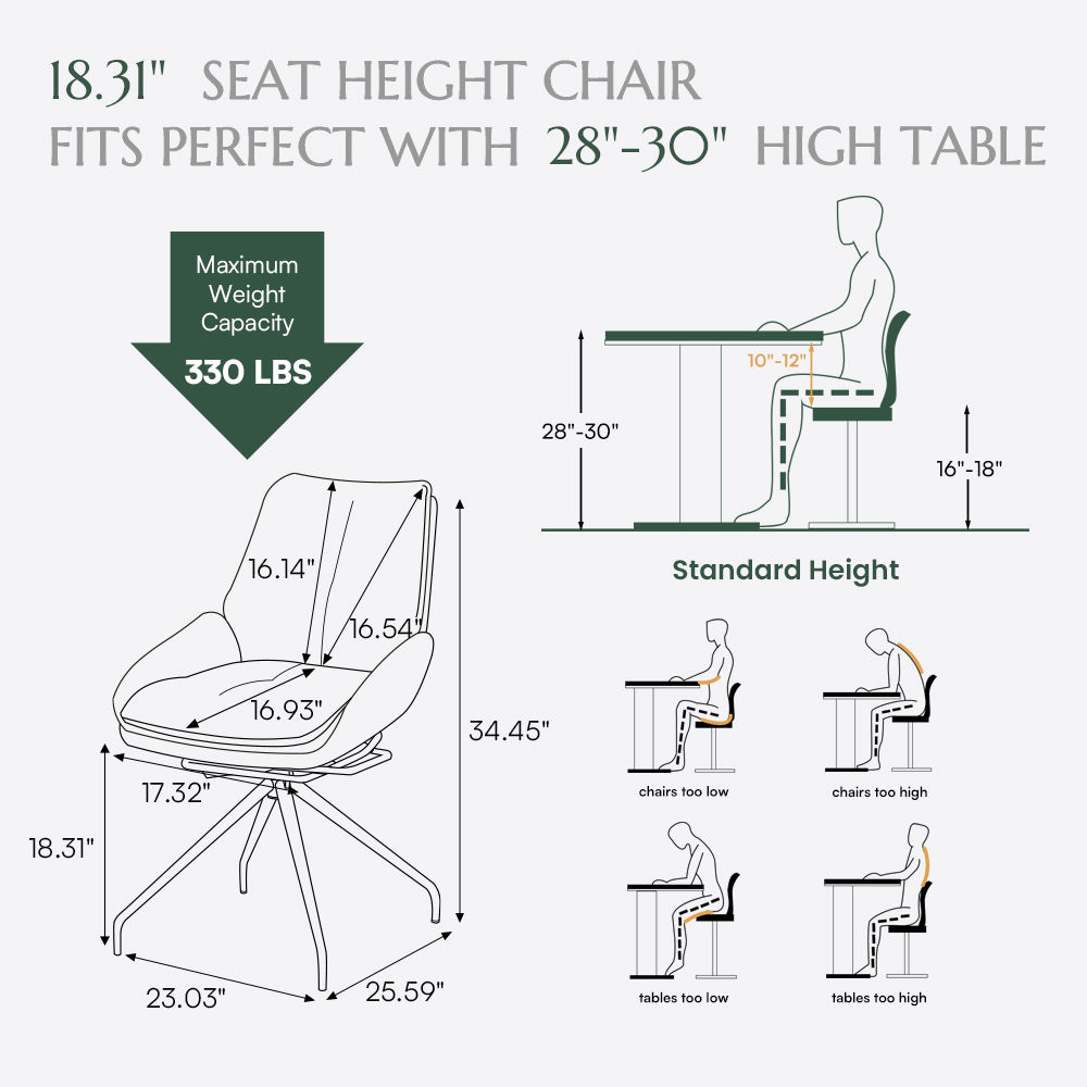 Green Green & Silver Chenille Dining Chairs