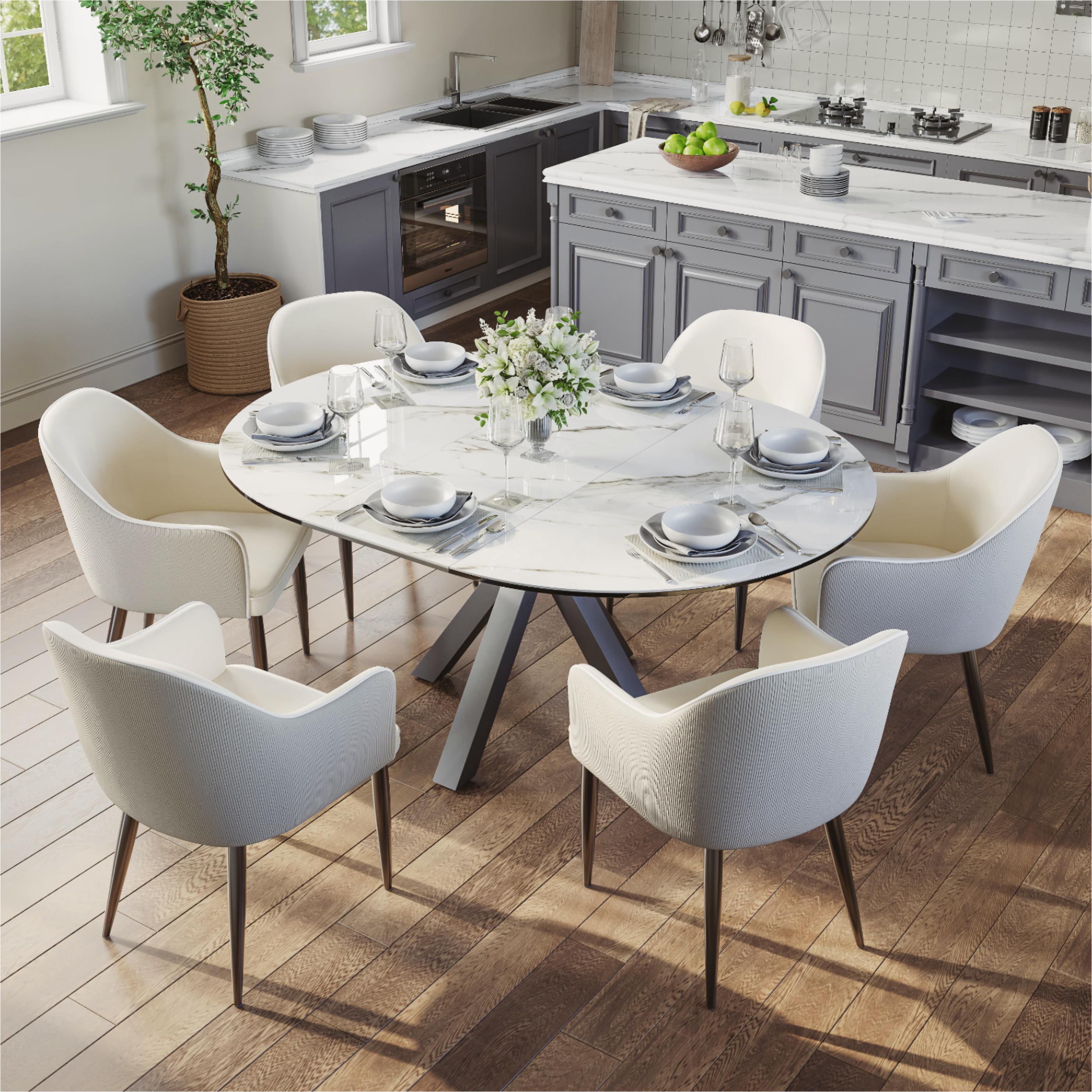 Partial Assembly Required Beige & Khaki Flannel Dining Chairs