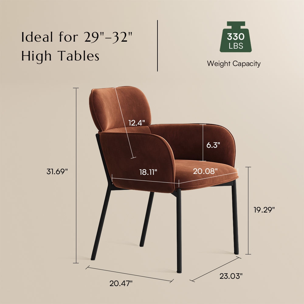 Brown Velvet Dining Chairs