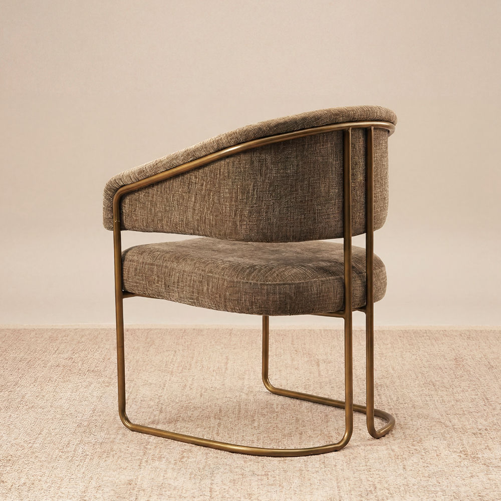 Khaki & Bronze Dining Chairs