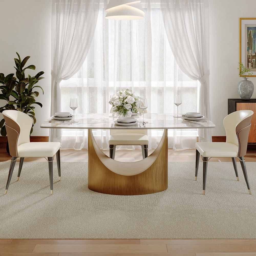 Modern Luxury Pandora Sintered Stone Dining Room Set