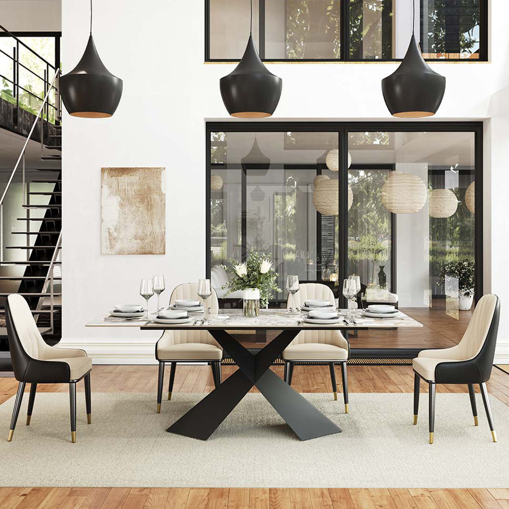 Modern Pandora Glossy Sintered Stone Dining Tables