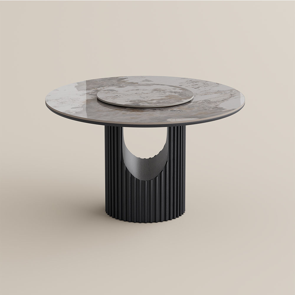 Living Room Pandora & Black Glossy Sintered Stone Dining Tables
