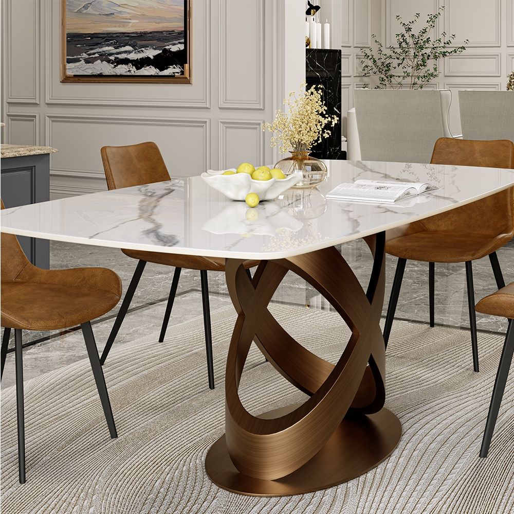 White Sintered Stone Dining Tables