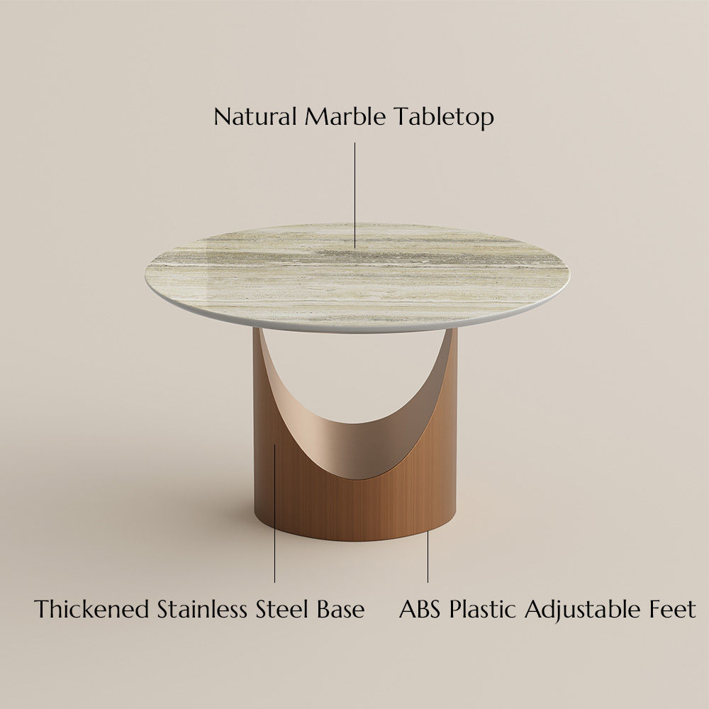 Seats 6 Yellow Natural Marble Dining Tables