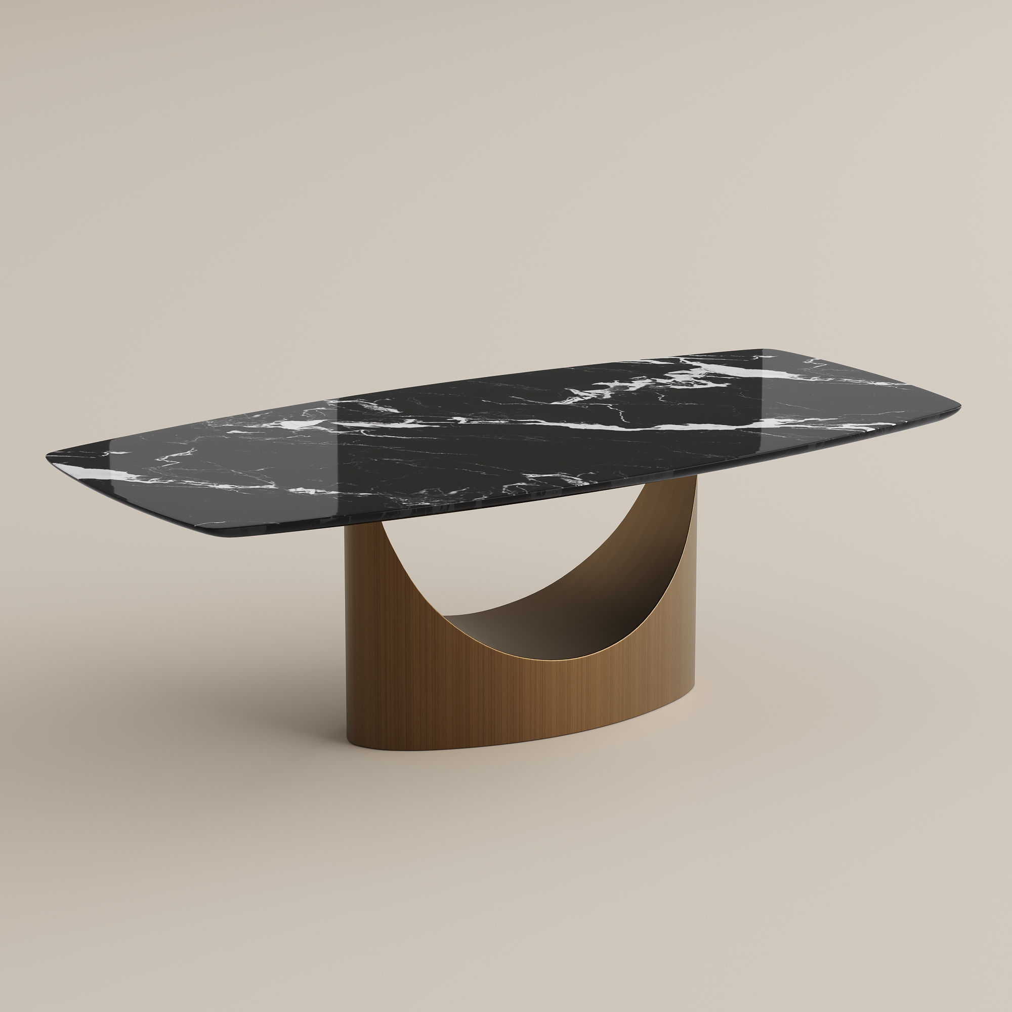 Luxury Black Natural Marble Dining Tables