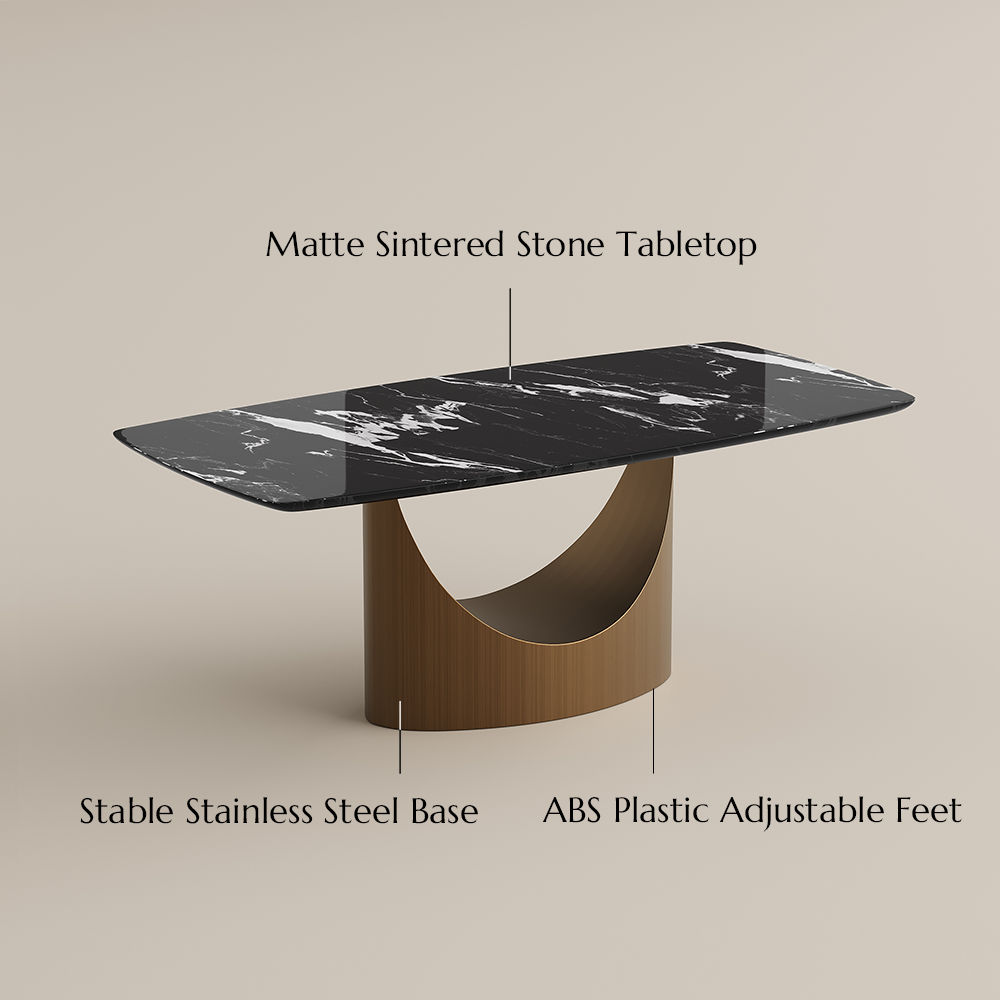 Modern Luxury Black Natural Marble Dining Tables