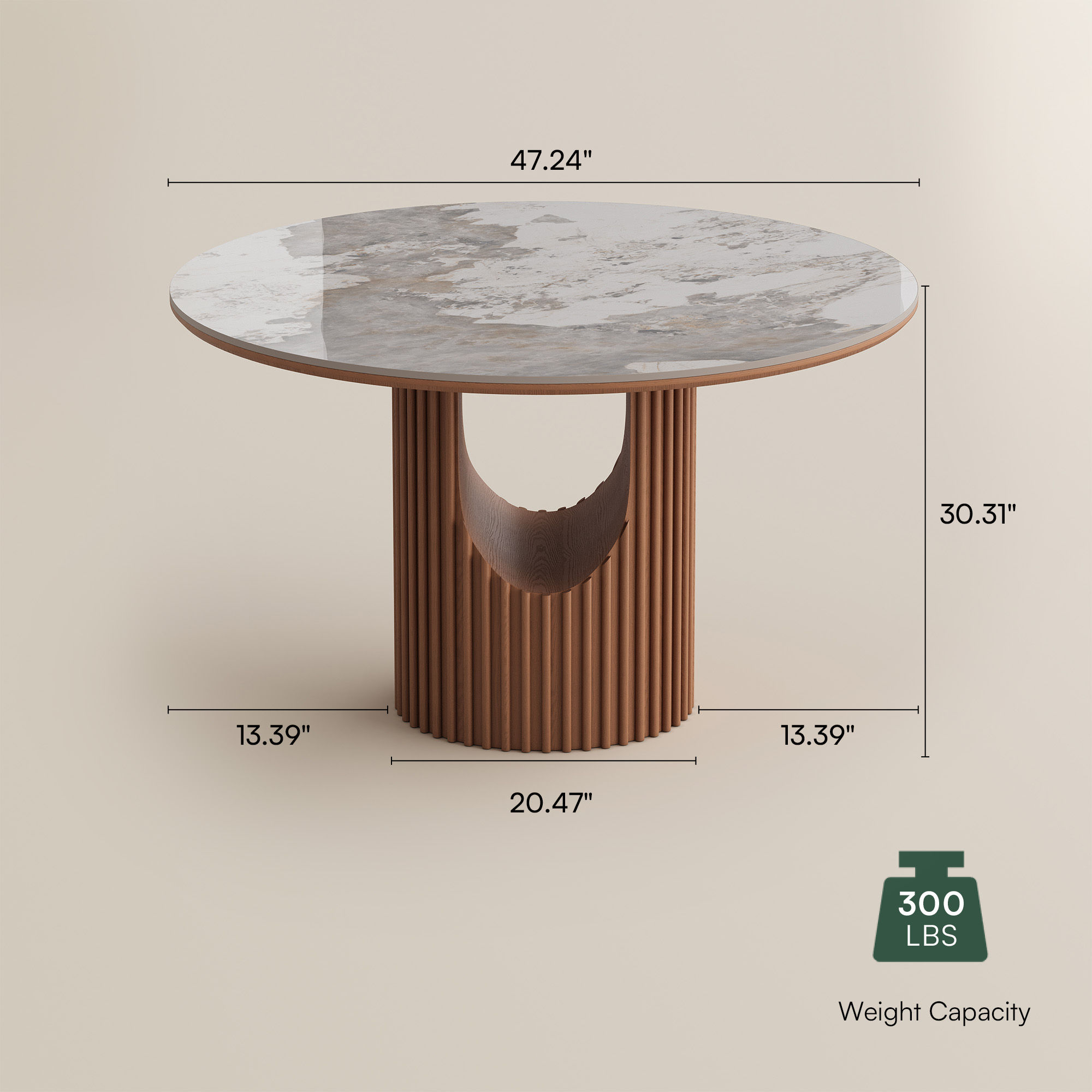 Seats 4 Pandora Glossy Sintered Stone Dining Tables