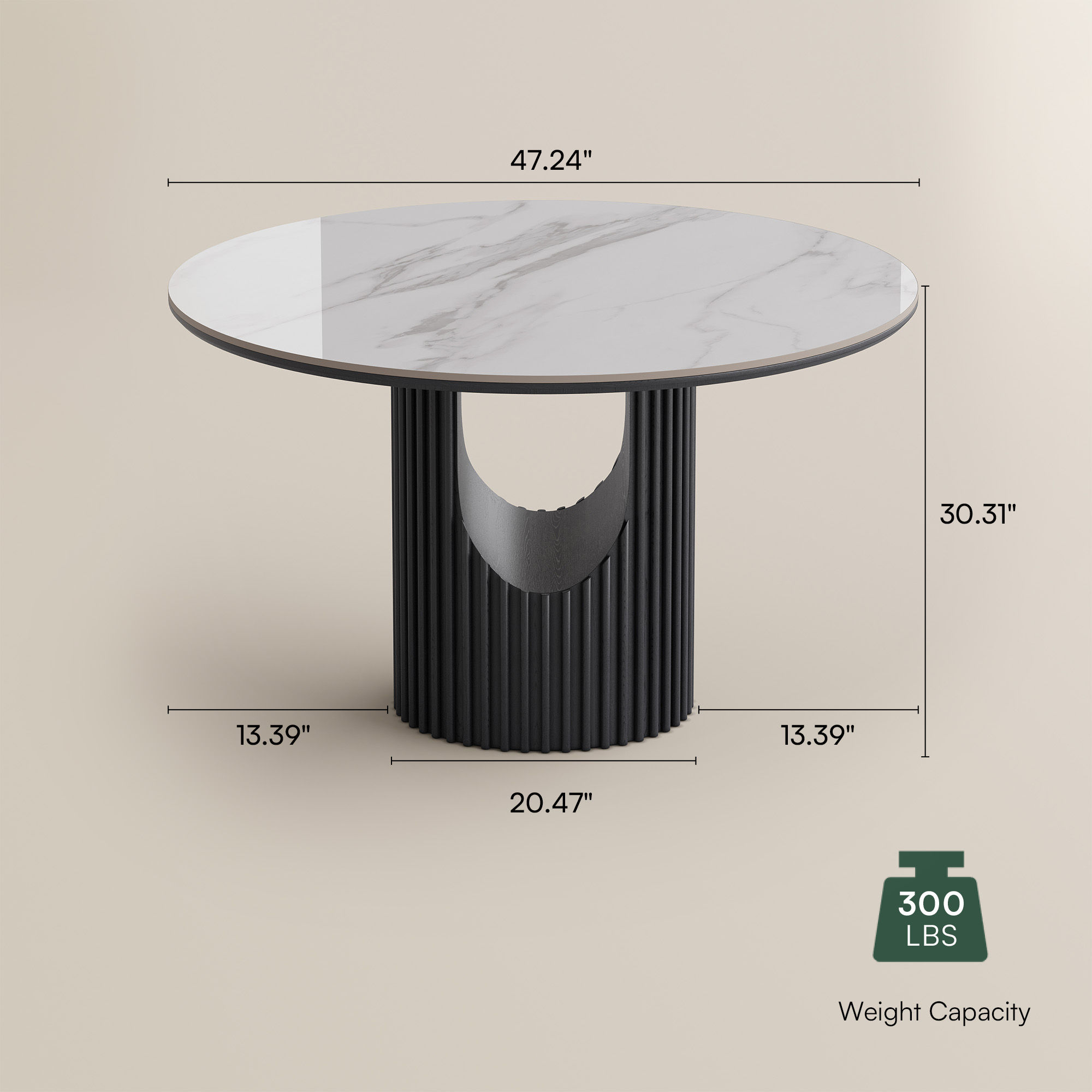 White White Glossy Sintered Stone Dining Tables
