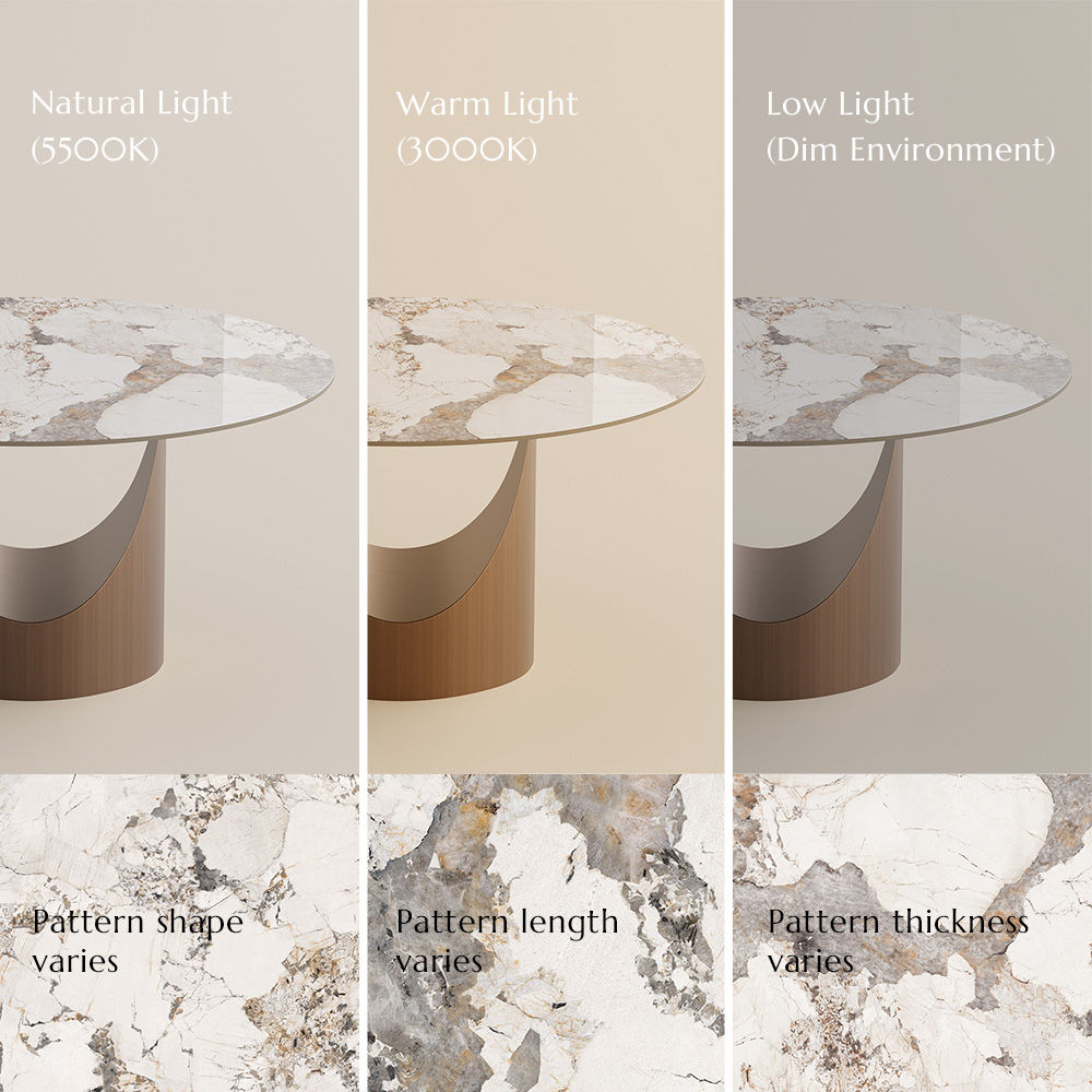 Modern Pandora Glossy Sintered Stone Dining Tables