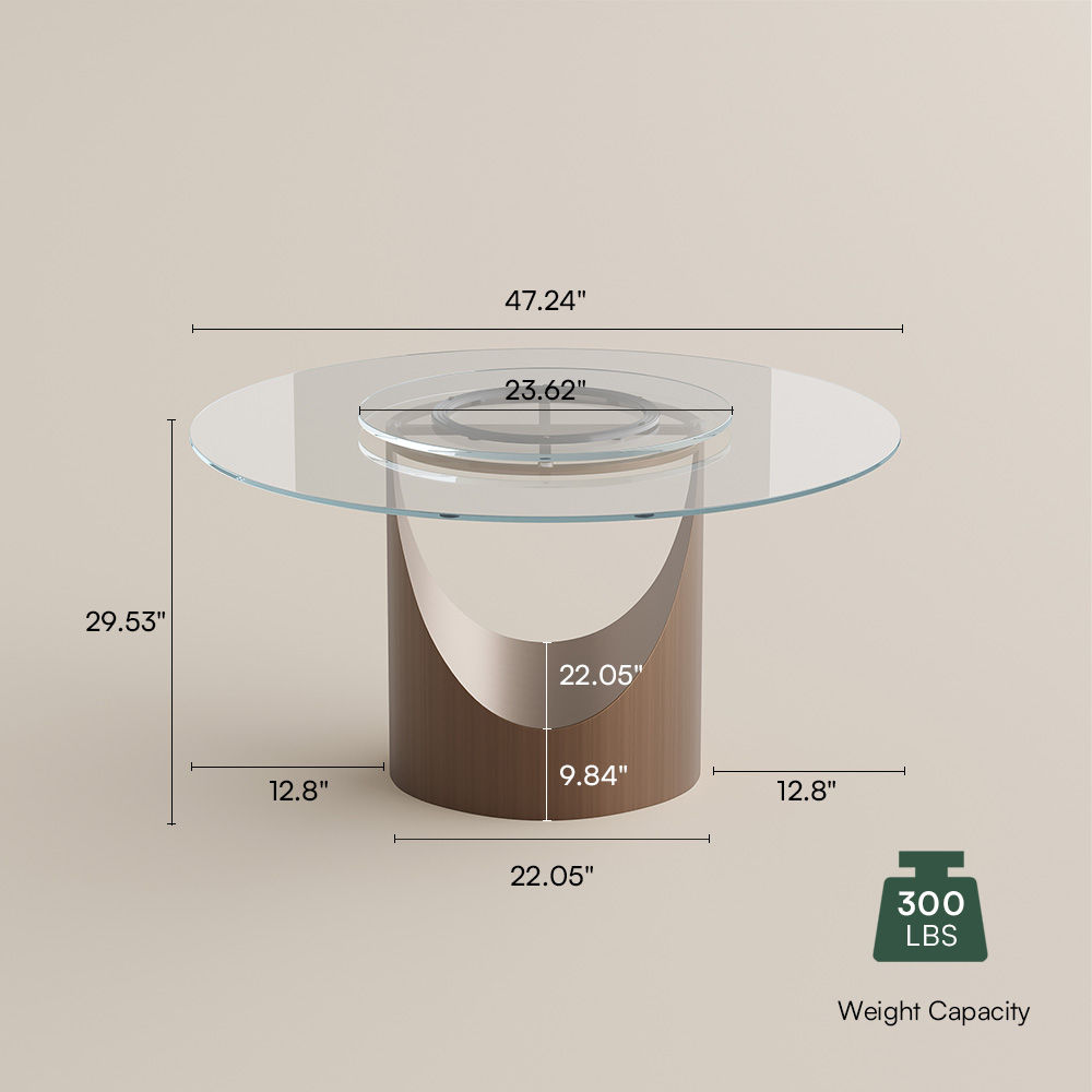 Tempered Glass Clear Tempered Glass Dining Tables