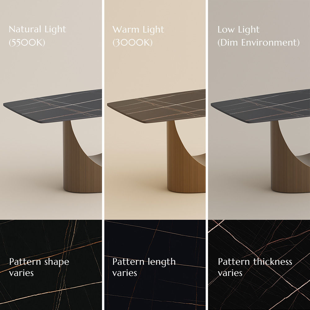 for 6 Matte Black Sintered Stone Dining Tables