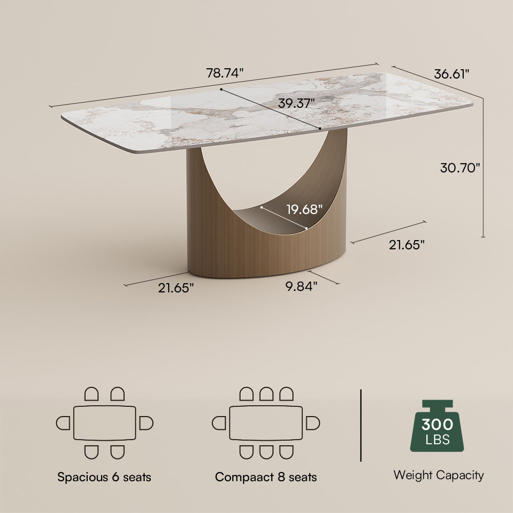 Partial Assembly Required Pandora Sintered Stone Dining Tables