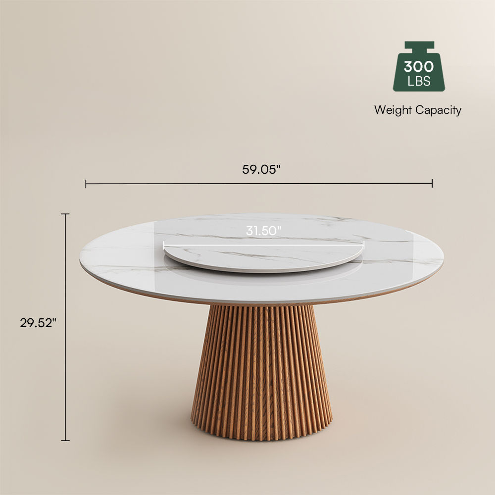 Seats 4 White Glossy Sintered Stone Dining Tables
