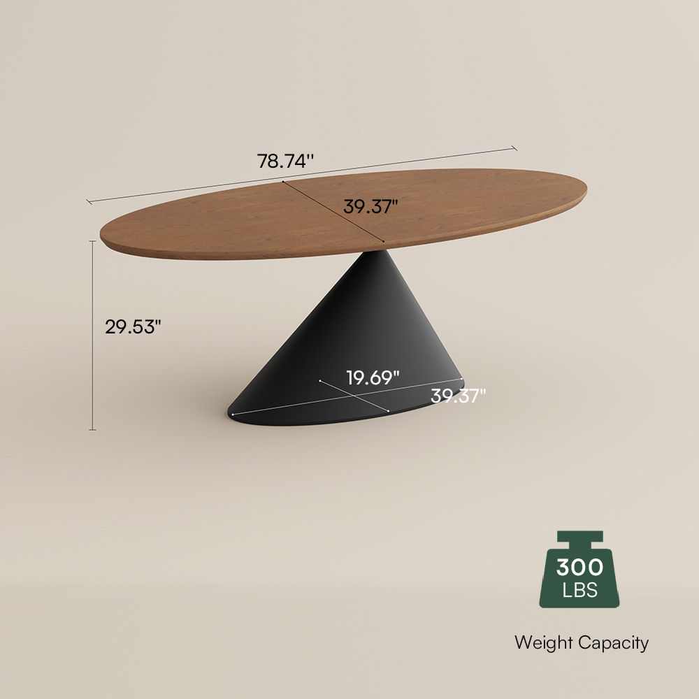 Seats 6 Walnut Color Engineered Wood Dining Tables