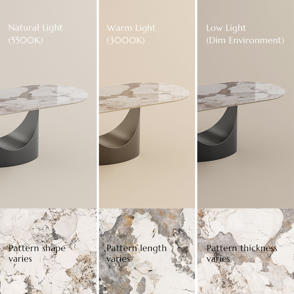 Glossy Sintered Stone Pandora Sintered Stone Dining Tables