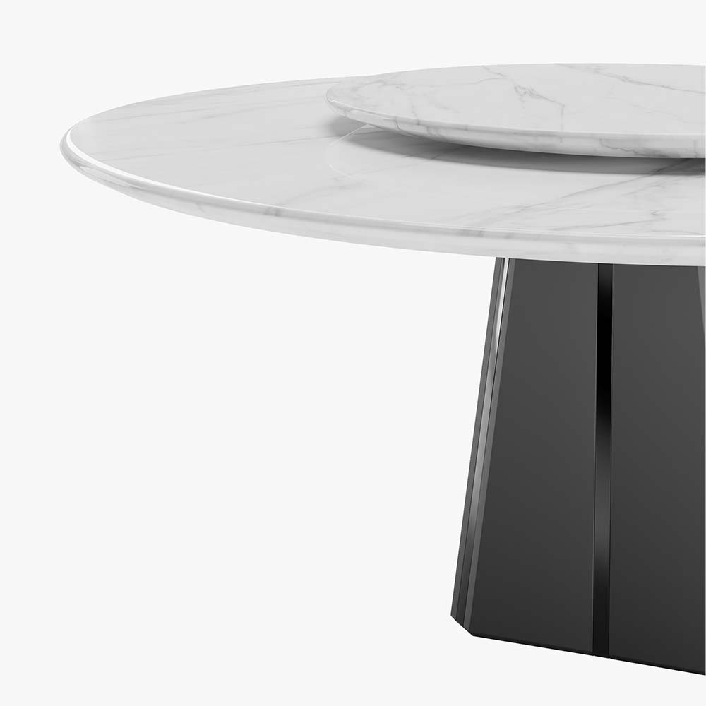 Metal Base Gray Marble Dining Tables