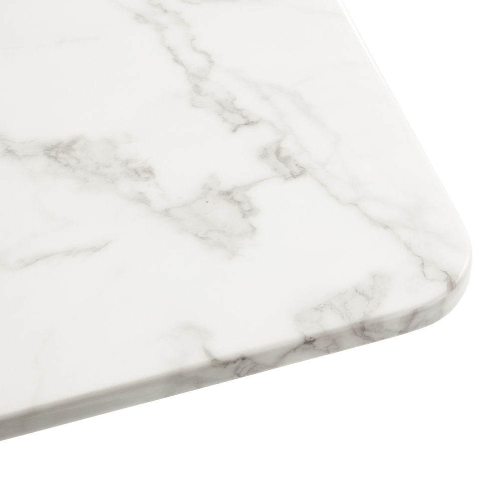 White Faux Marble Dining Tables