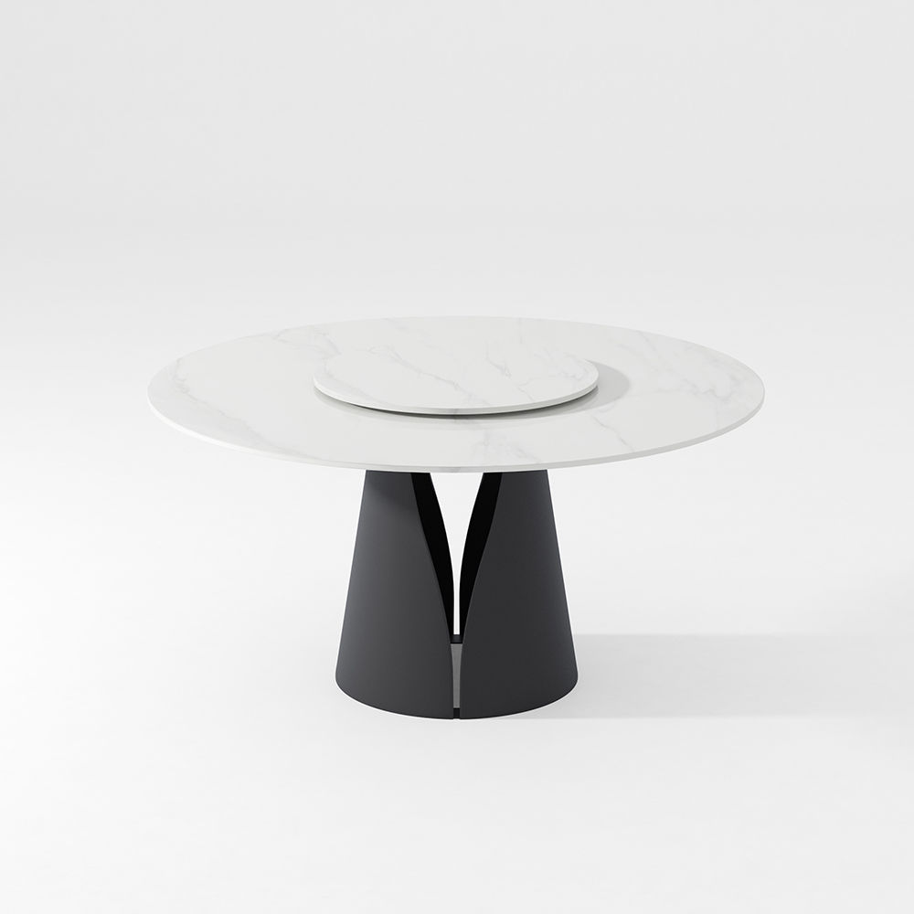 Modern White Matte Sintered Stone Dining Tables