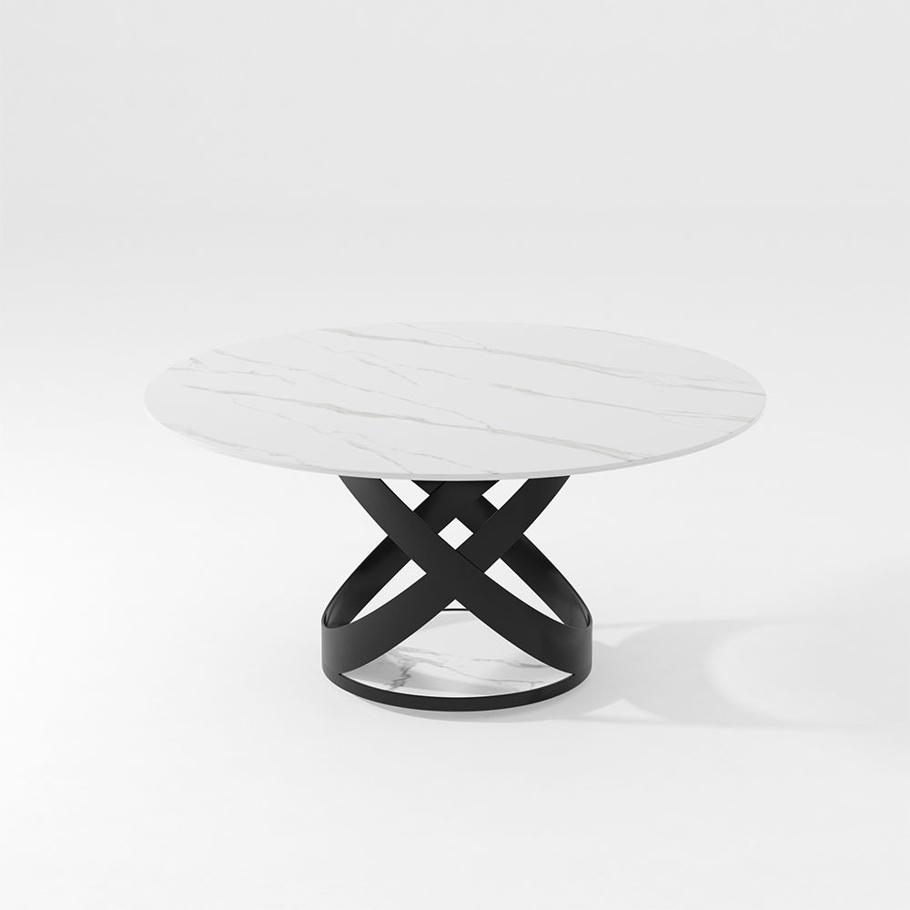 Pierre frittée Blanc Pierre frittée brillante Tables à manger