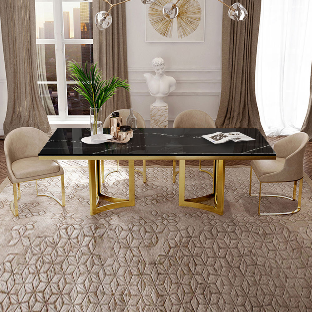 Black Faux Marble Dining Tables