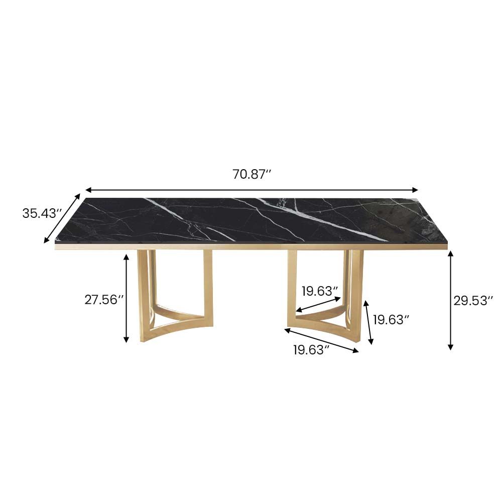 Black Faux Marble Dining Tables