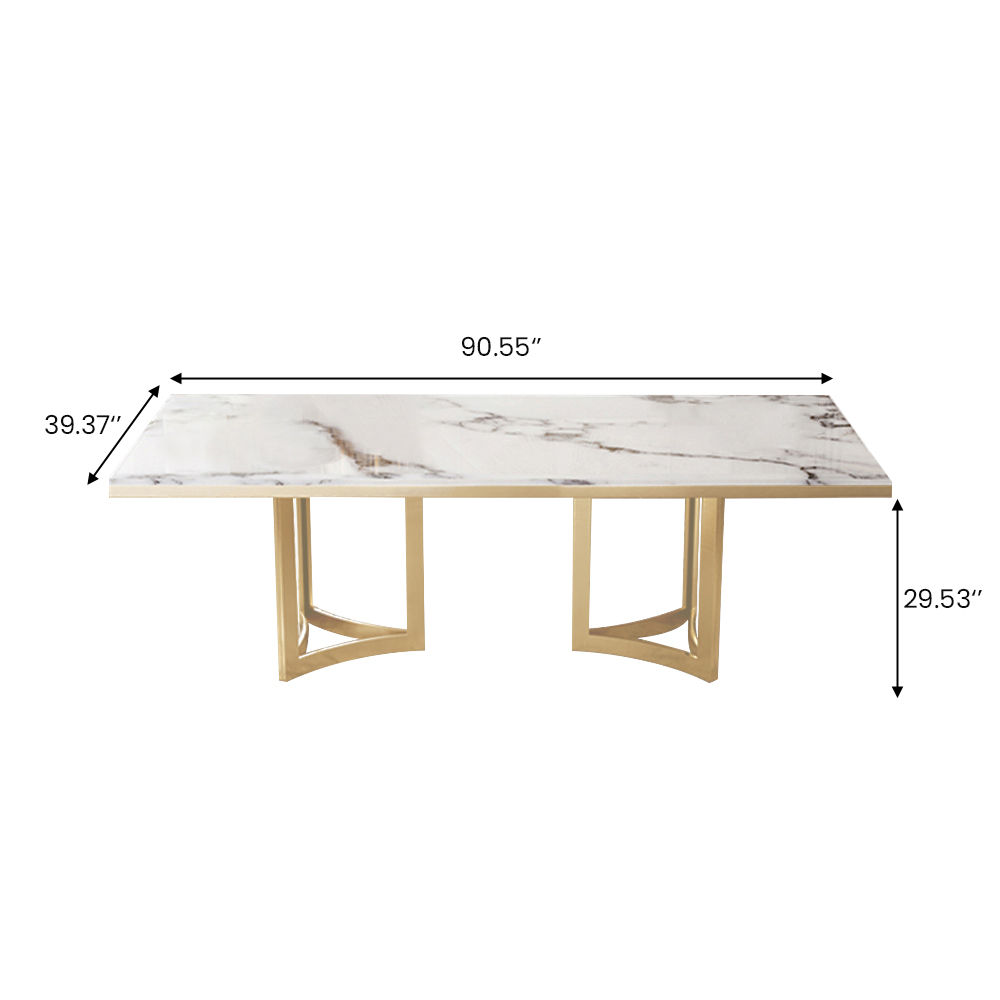White Faux Marble Dining Tables