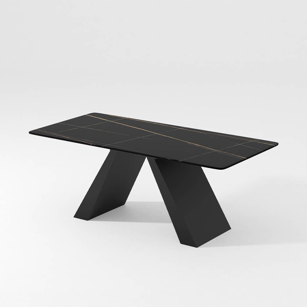Black Matte Sintered Stone Dining Tables
