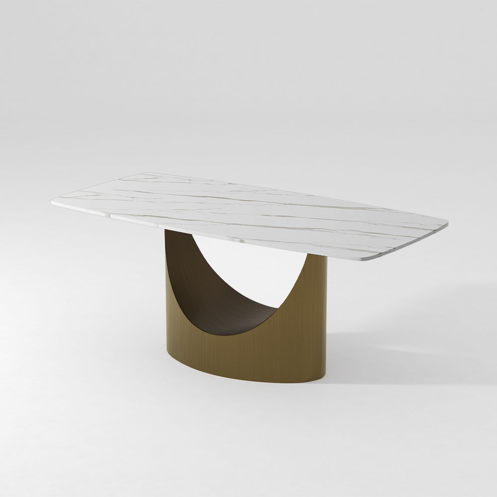 Ausziehbar Weiß Matter Sinterstein Esstische