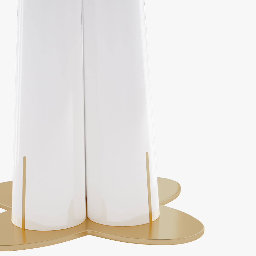 Partly Assemble White Glossy Sintered Stone Dining Tables