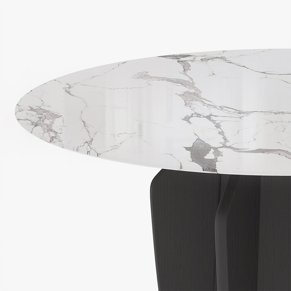 White & Gray Faux Marble Dining Tables
