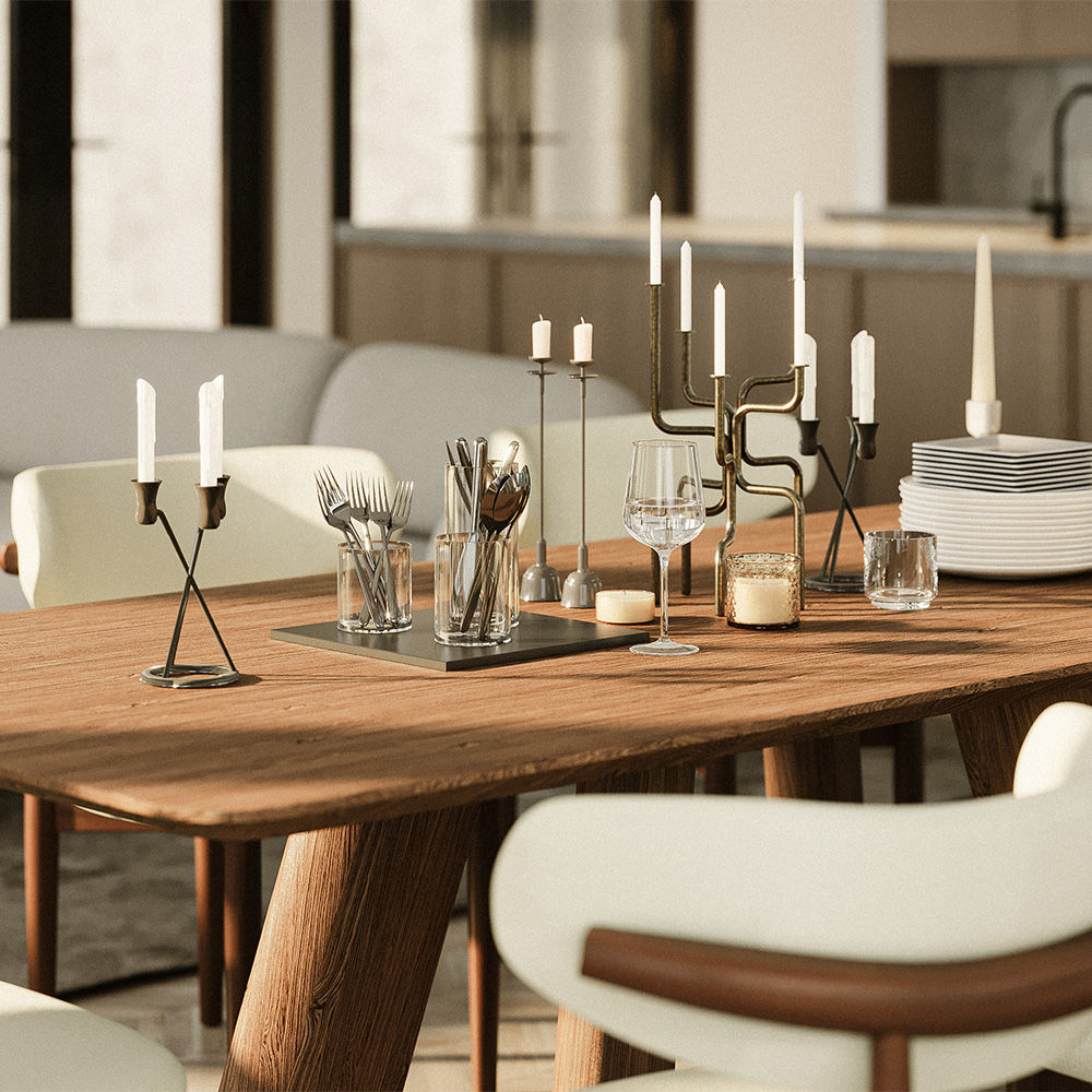 Partly Assemble Walnut Dining Tables