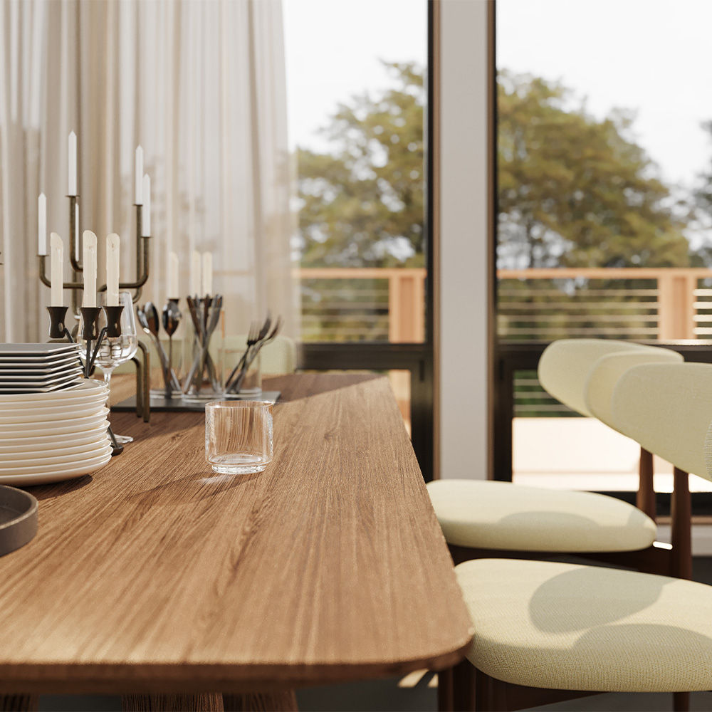 Solid Wood Leg Walnut Dining Tables
