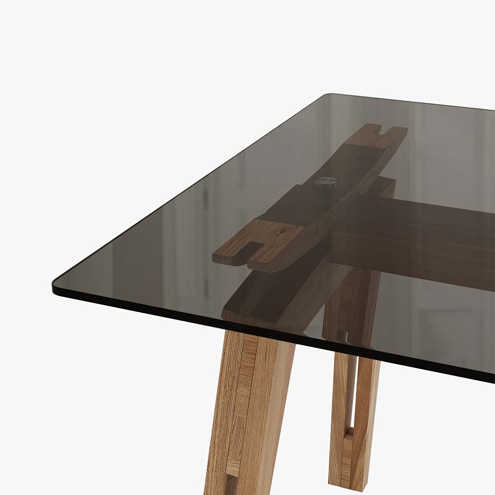for 6 Black&Wood Solid Wood Dining Tables