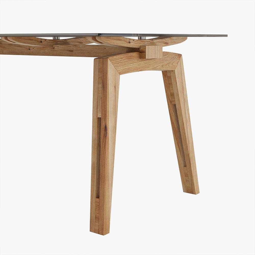 Solid Wood Leg Black&Wood Solid Wood Dining Tables