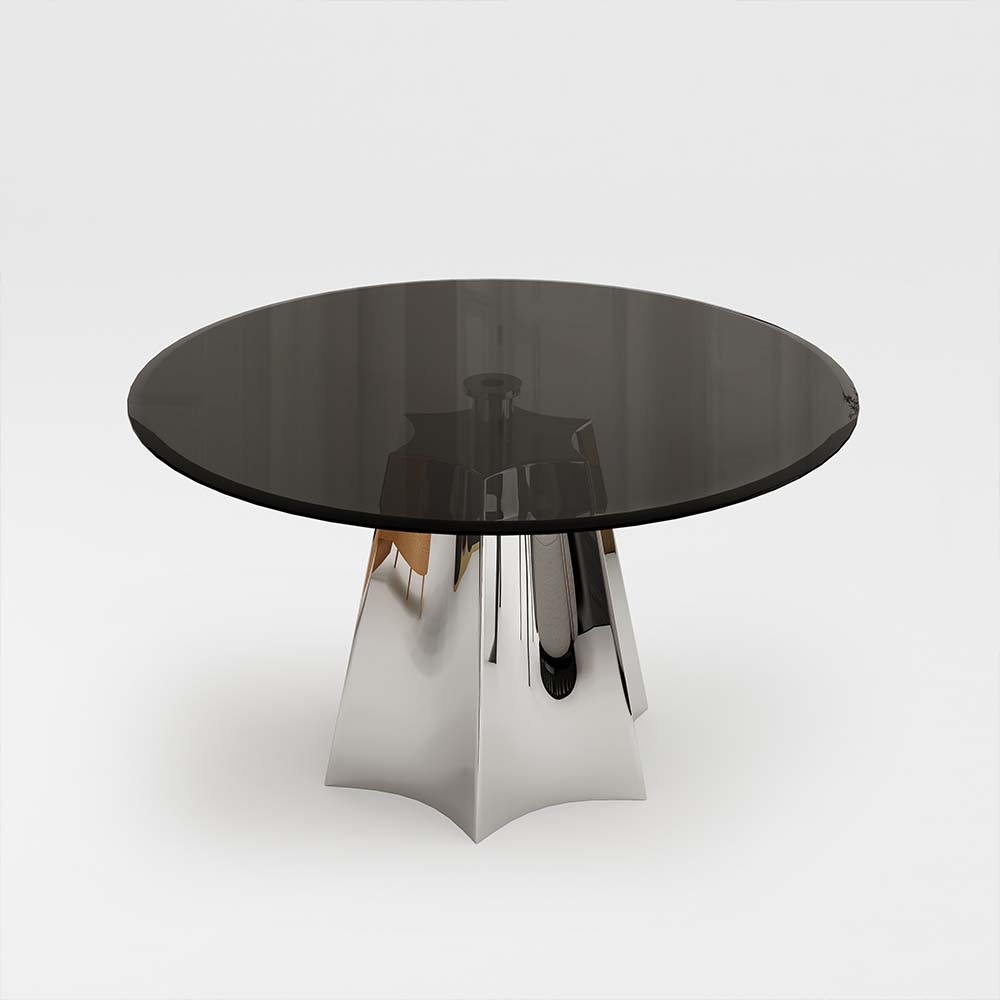 Partly Assemble Black Glass Dining Tables