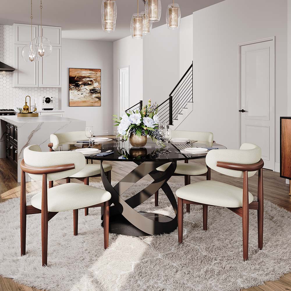 for 6 Gray Glass Dining Tables